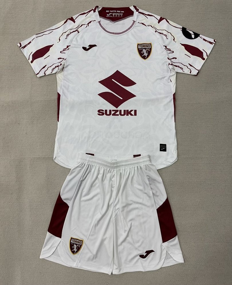 Kids-Torino 25/26 Away White Soccer Jersey